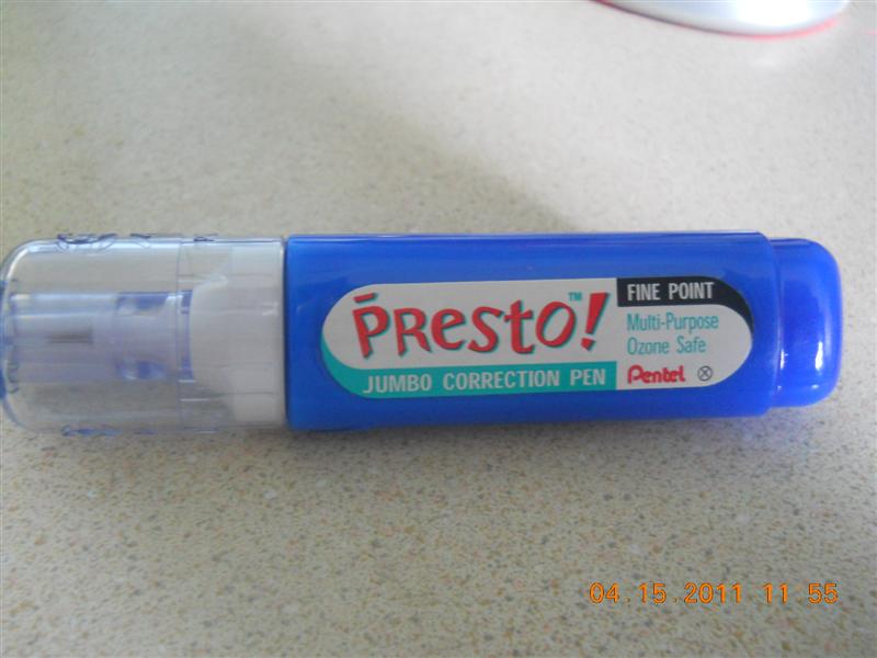 Pentel® Presto! Jumbo Fine Point White Correction Pen – The Yard